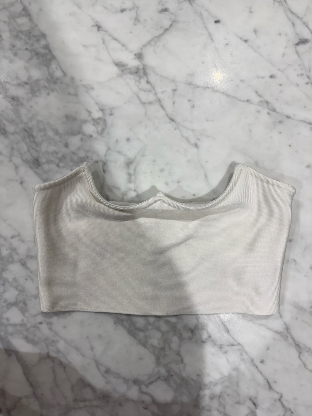 White bandage crop top